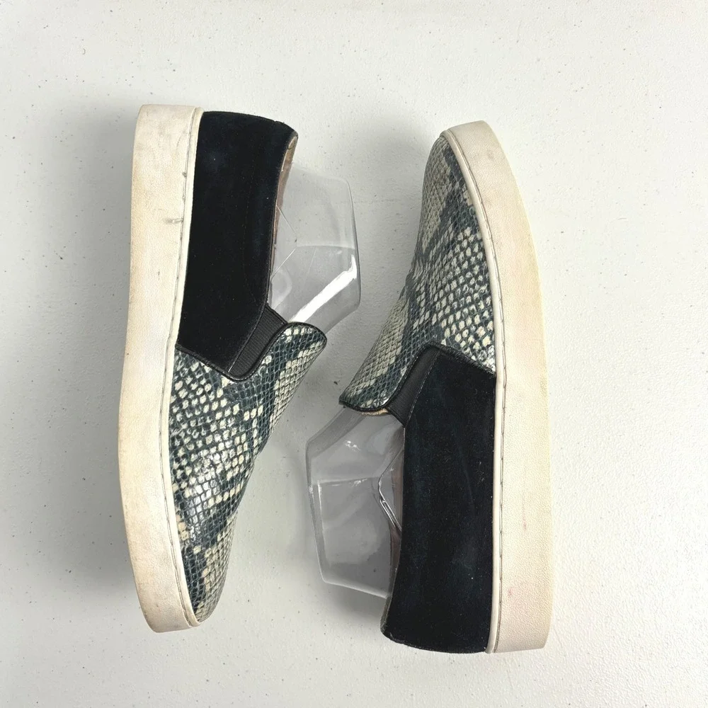Vionic Midi Slip On Sneakers Snakeskin Print Suede Orthopedic Comfort Women  8